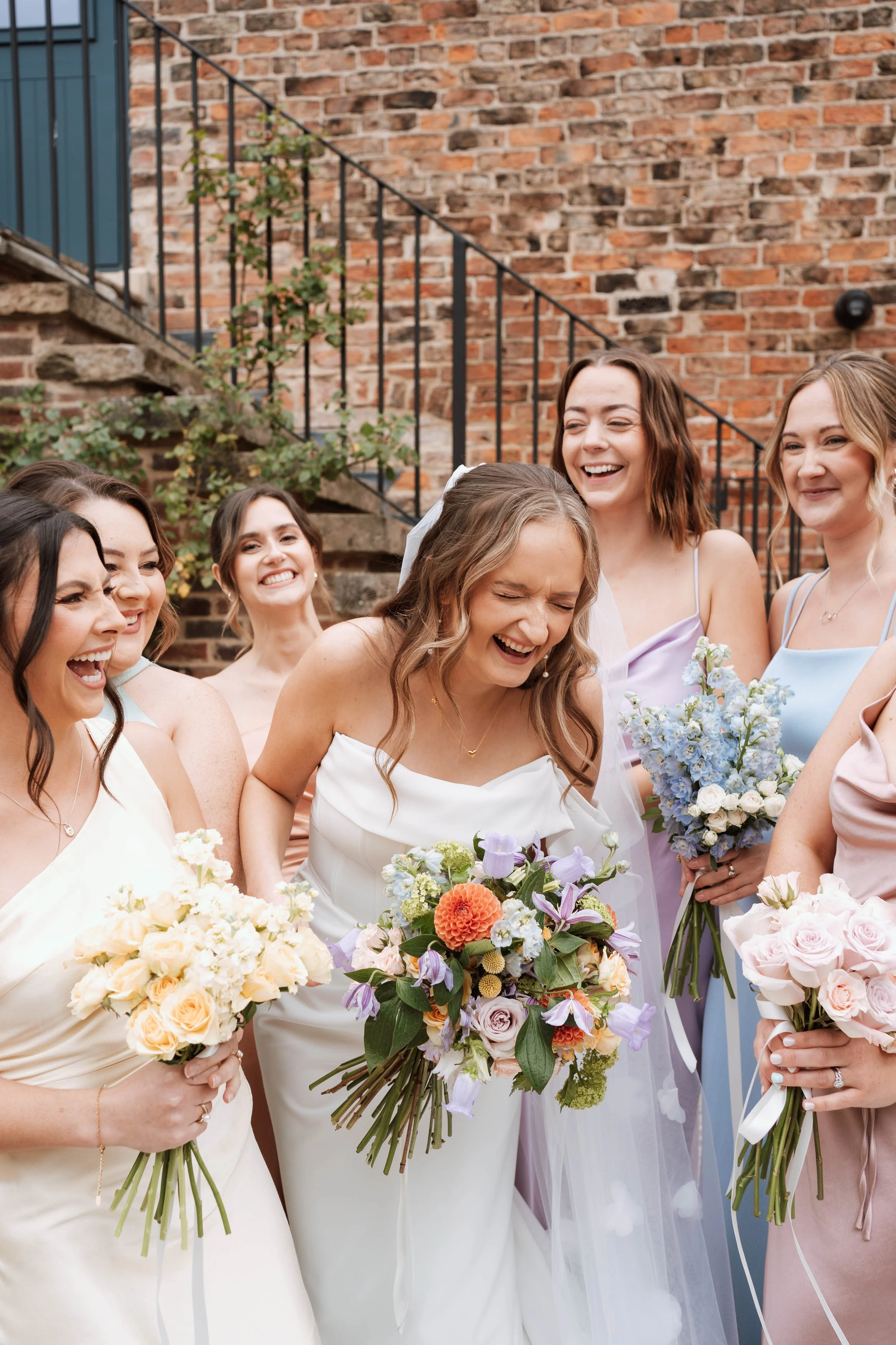 Monochromatic Bridesmaid Bouquets
