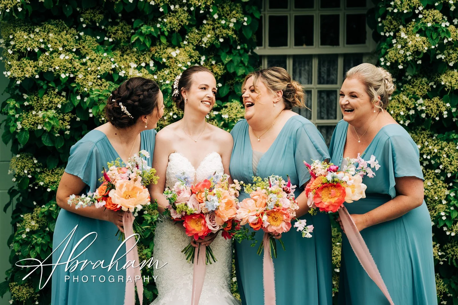 Vibrant wedding flowers Yorkshire. 
