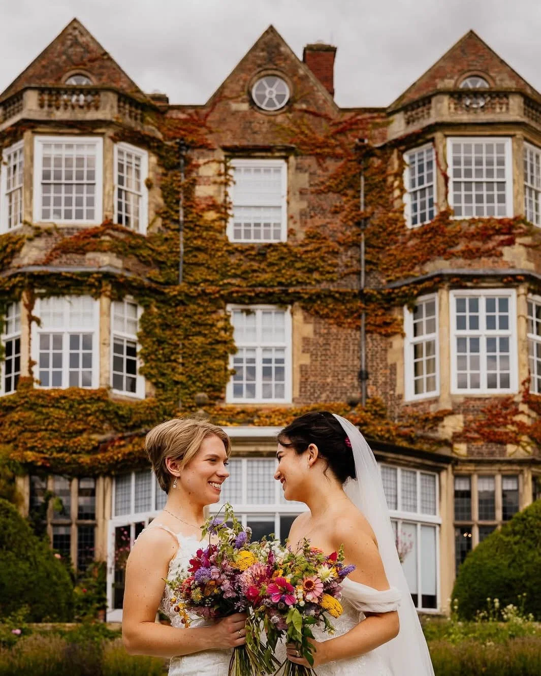 Same sex wedding flowers at Goldsborough Hall. 