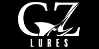 GZ Lures logo in white on a black background