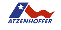 Logo of Atzenhoffer with a stylized American flag and the company name.