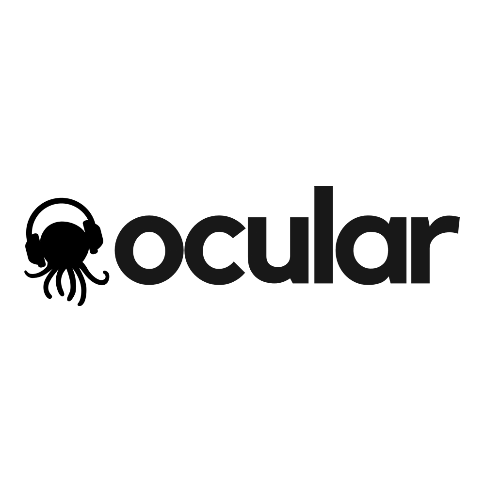 A logo with a stylized eye above the word 'ocular' in lowercase letters.