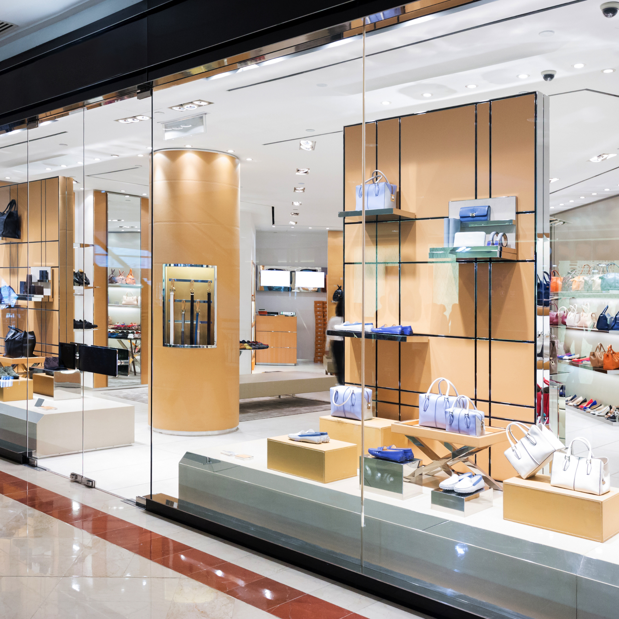 Modern retail store cleaned to provide a welcoming shopping environment.