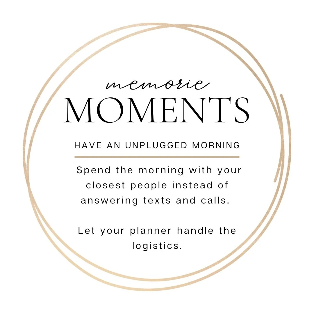 #MemorieMoments | Have an unplugged morning 📱

The morning sets the tone for the rest of your wedding day.

Instead of answering calls, checking your phone, or worrying about last-minute details, spend those first few hours with the people who mean 