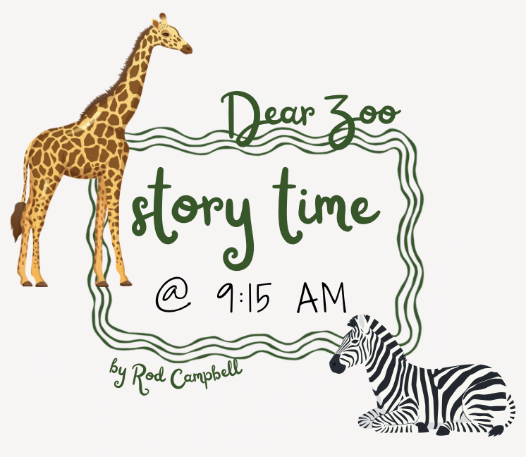 Cartoon dinosaur with green body and dark green spots, smiling, with part of a sign showing the text "dino dance" and a time of 10:15 AM. Other cartoon dinosaurs are partially visible in the image.