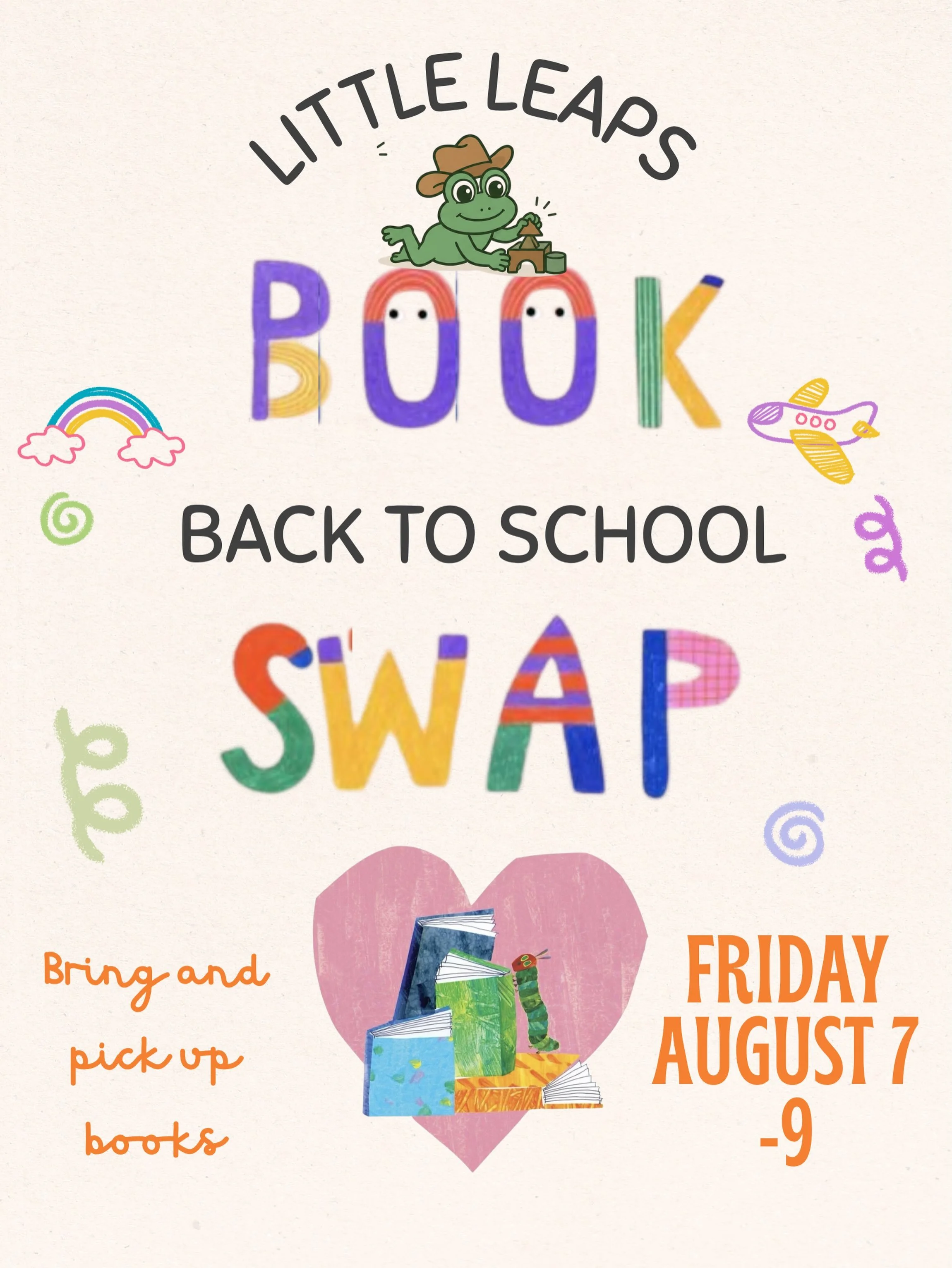 Don&rsquo;t forget! Our Book Swap starts tomorrow.
Bring a few books your little ones are done with and pick out some new favorites while you&rsquo;re at the caf&eacute;. 🍵 

The swap will be out Friday through Sunday, so stop by anytime this weeken