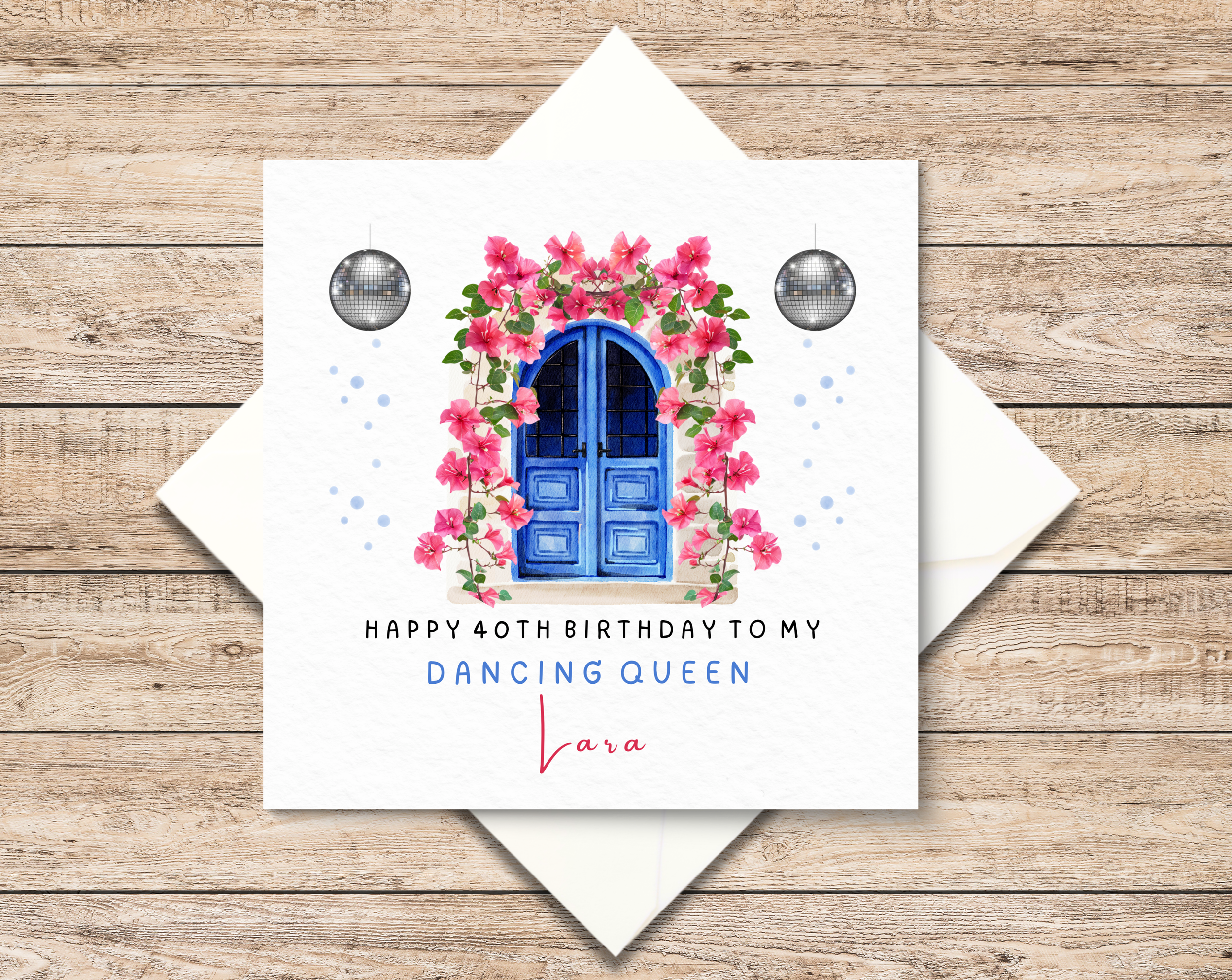 Personalised Mamma Mia Themed Birthday Card - Dancing Queen - Abba