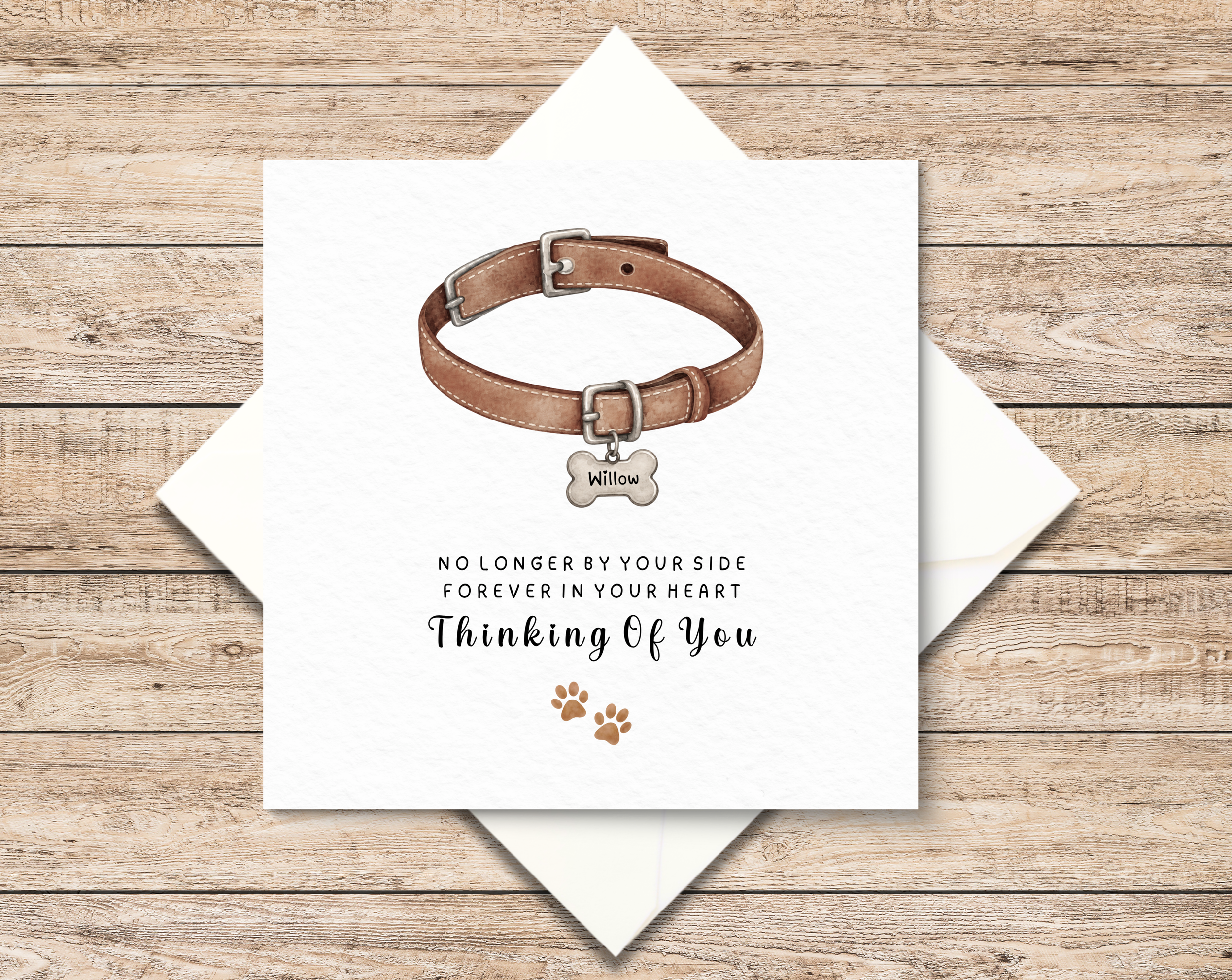 Personalised Dog Loss Sympathy Card