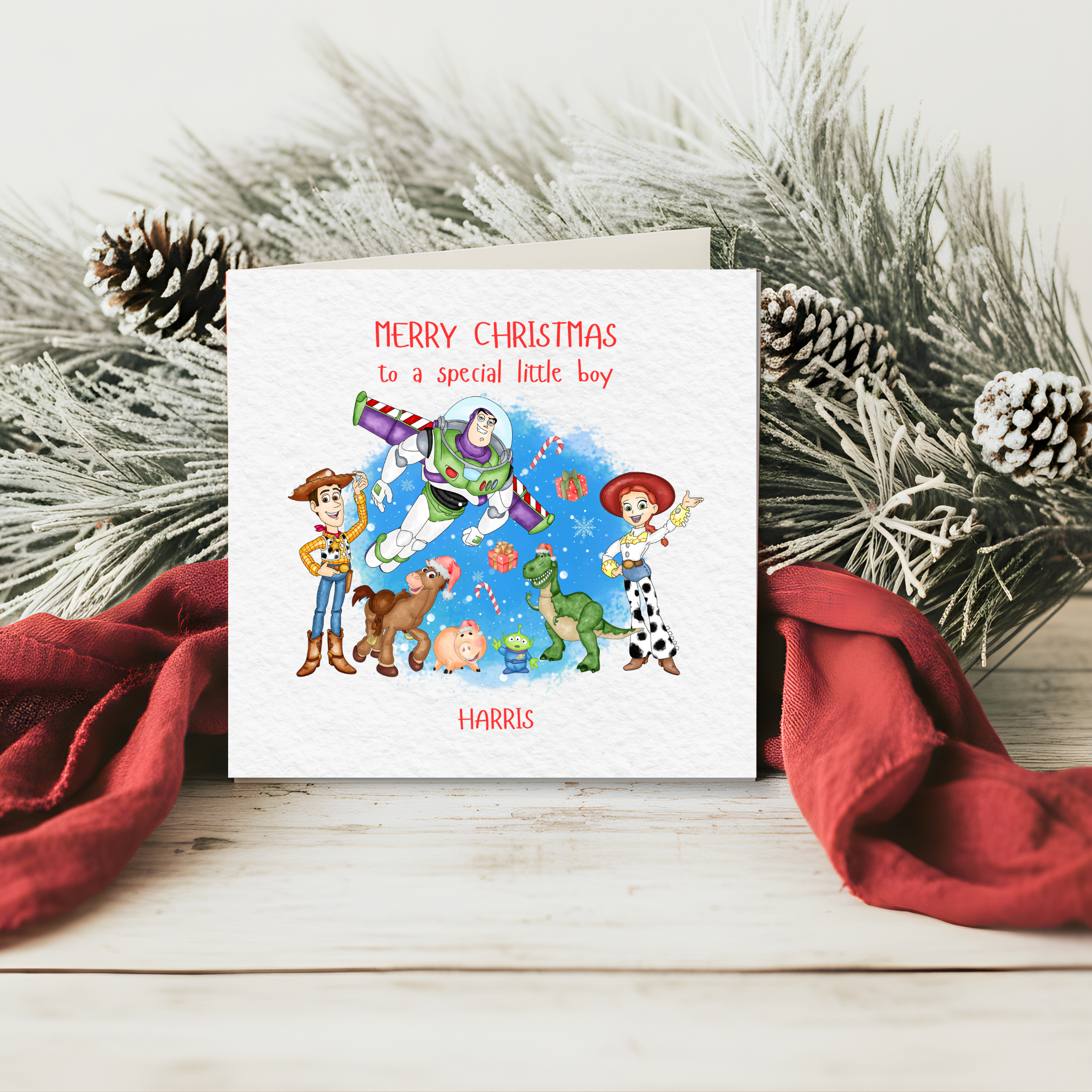 Personalised Toy Story Christmas Card