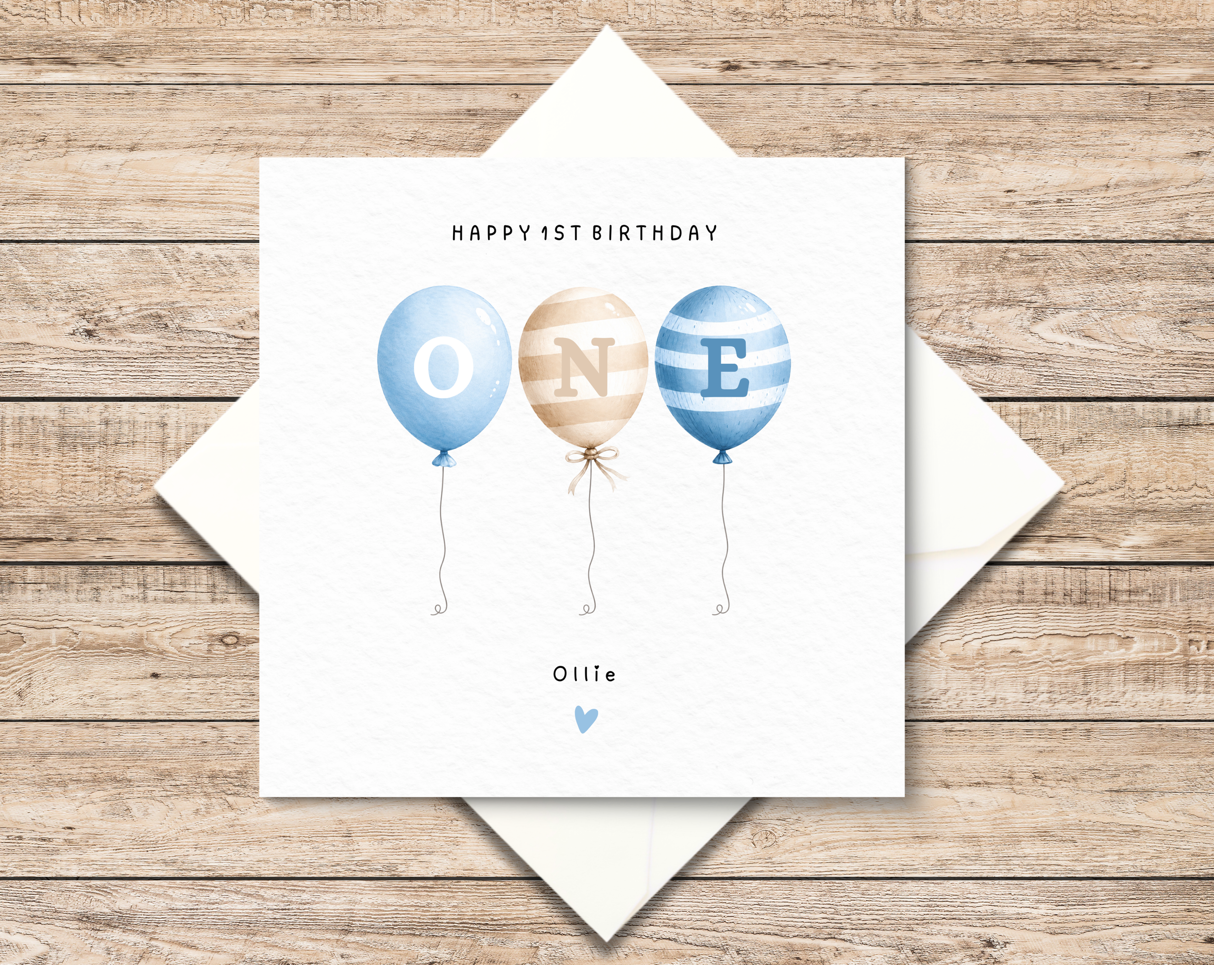 Personalised 1st Birthday Card - Children Personalised Birthday Card - First Birthday - Boys First Birthday Card - 1st Birthday Gift