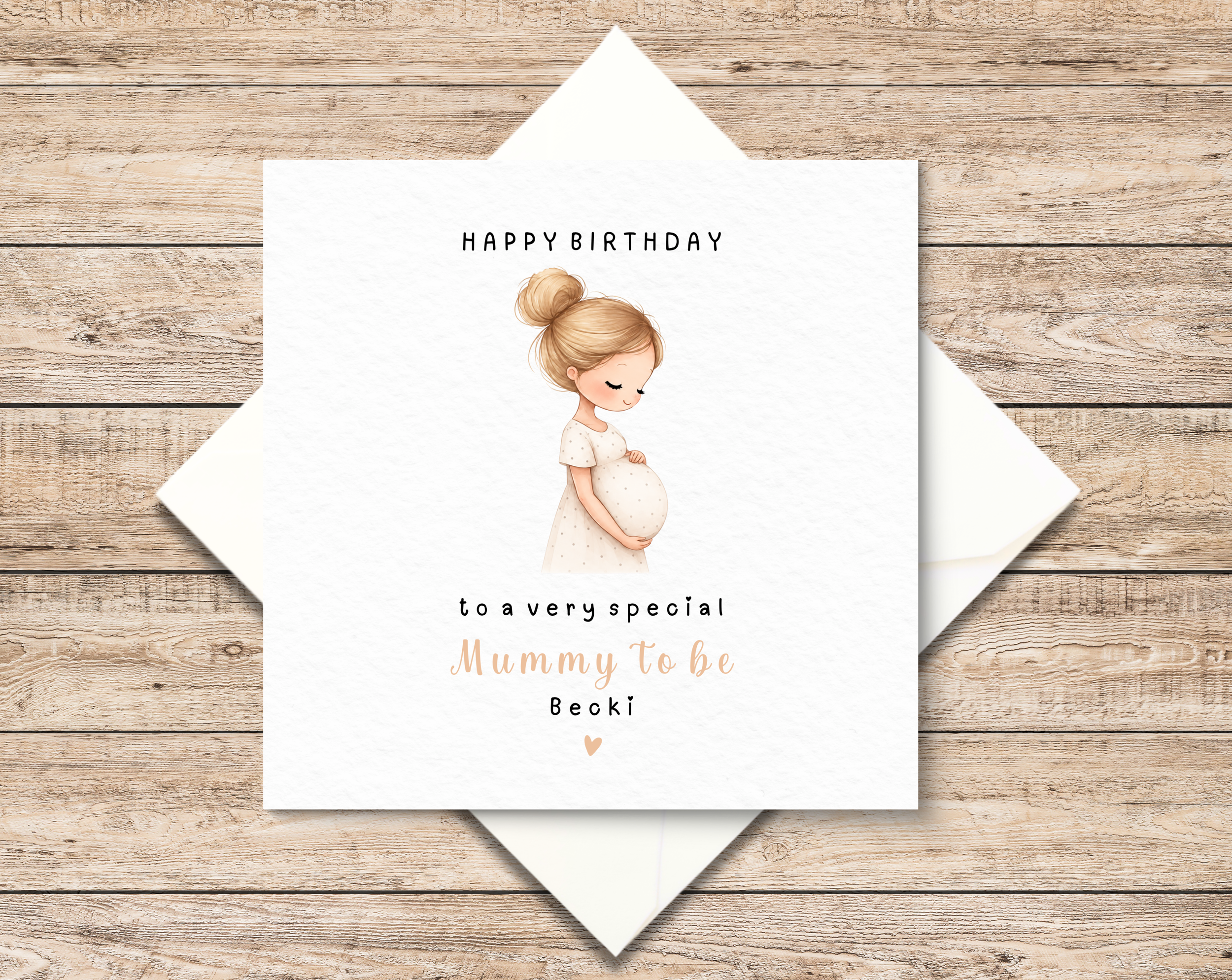 Personalised Mummy to Be Birthday Card - From The Bump Card - Birthday Pregnancy Card - Personalised Card For Mum