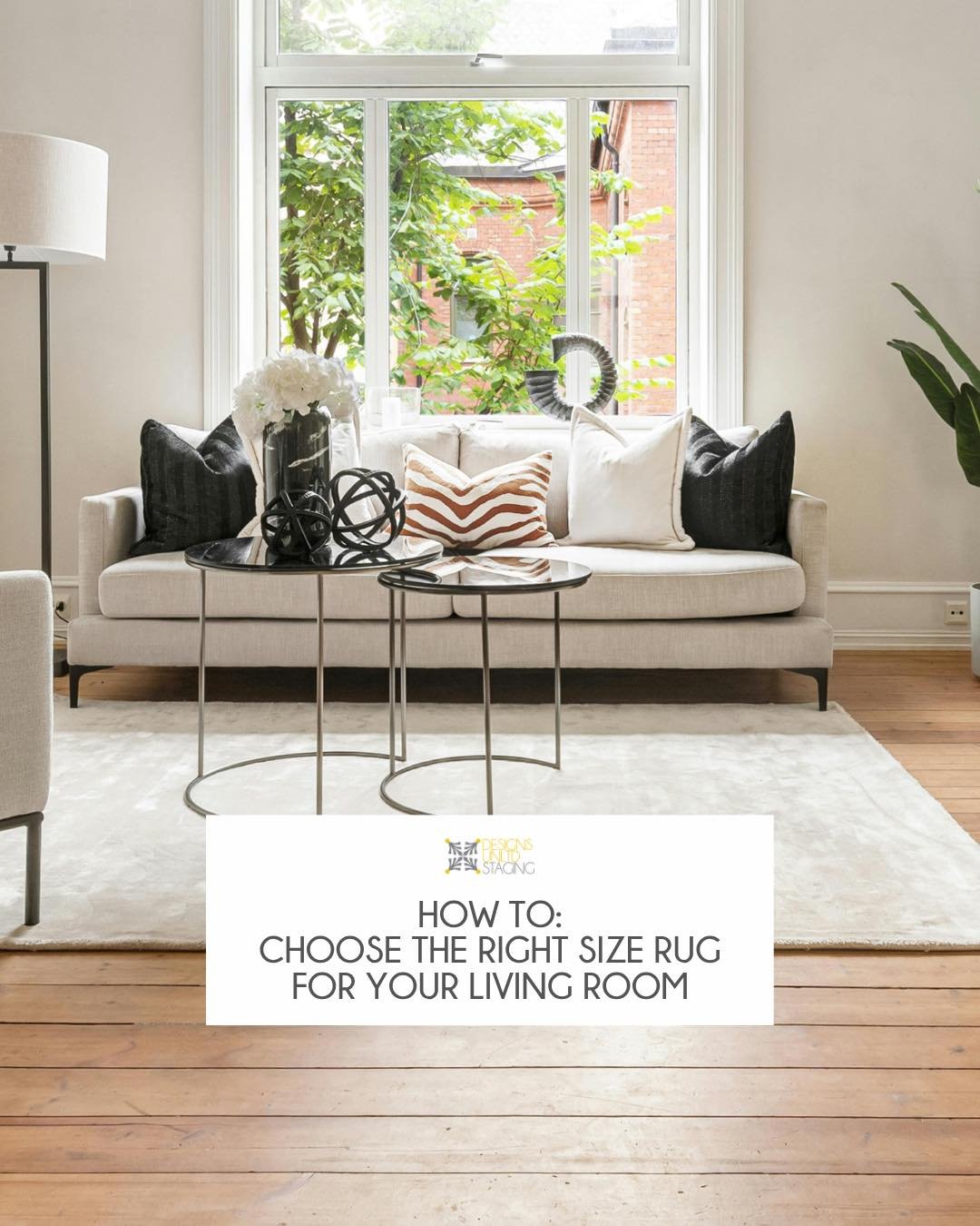 Have you ever brought home a gorgeous rug only to lay it down &amp; realize it was too small? 🙋&zwj;♀️ Today we&rsquo;re bringing you some tips so you don&rsquo;t have to second-guess your rug size anymore!

◾️ Typical rug sizes are 8&rsquo;x10&prim