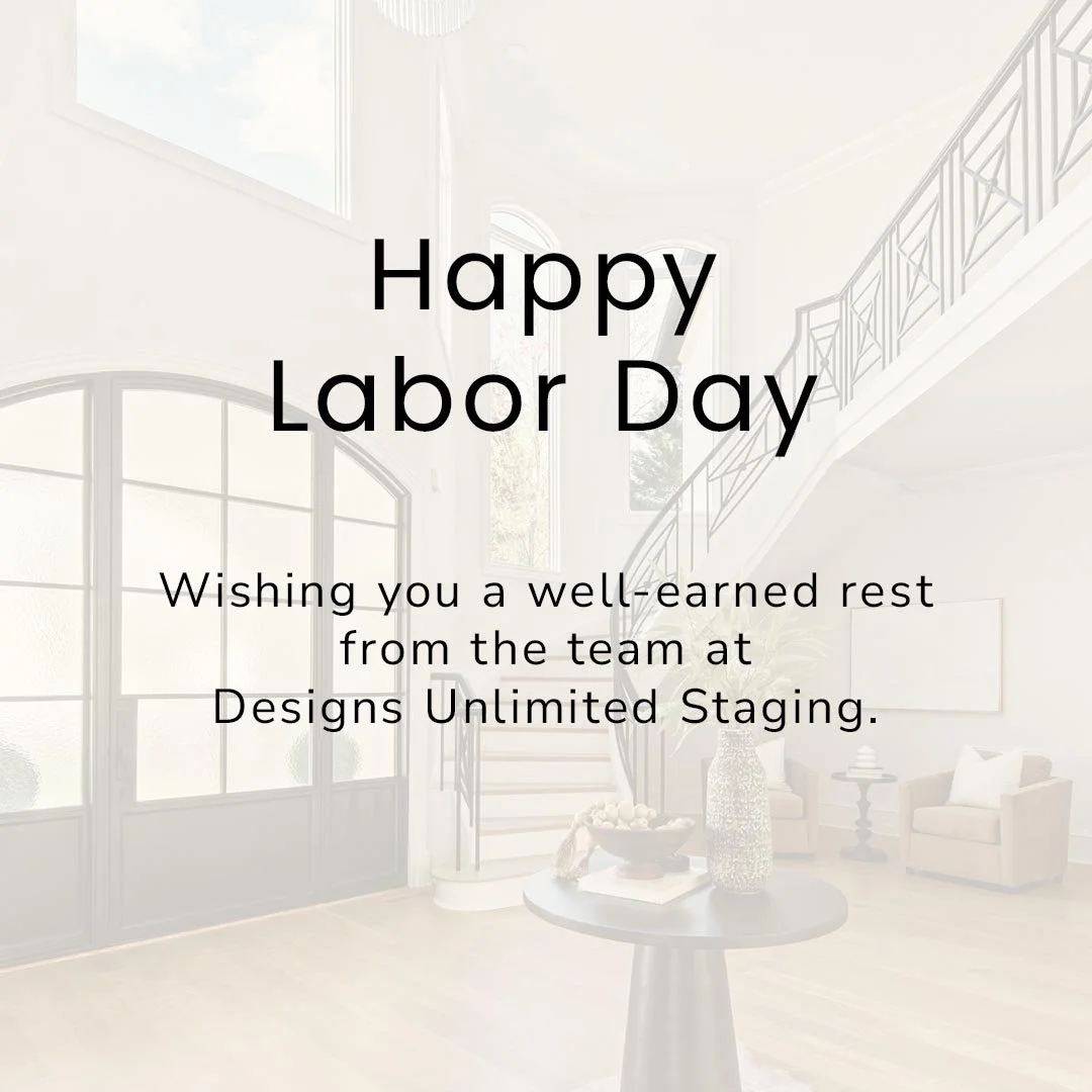 Happy Labor Day! 🛠️🏡 Today we're celebrating the hard work that goes into every home we help bring to life, and taking a moment to rest ourselves. Enjoy the long weekend! #LaborDay #HomeStaging #DesignsUnltd #CharlotteNC