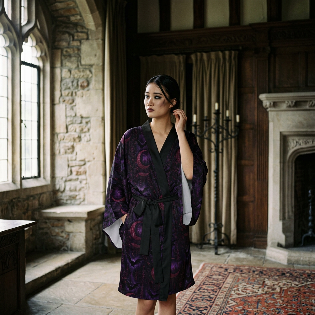 Mystic Moonlight Kimono Robe