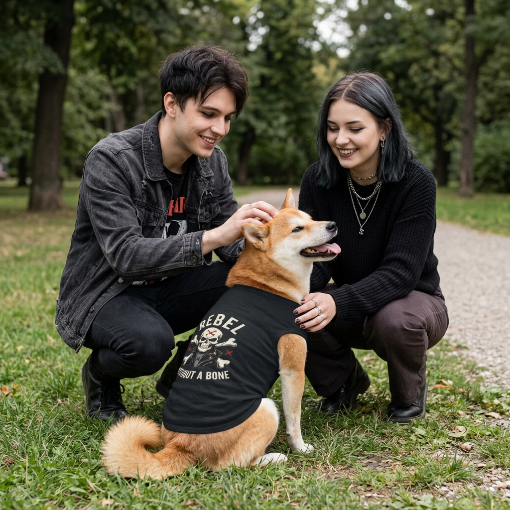 Rebel Without a Bone Skull Pet Tee