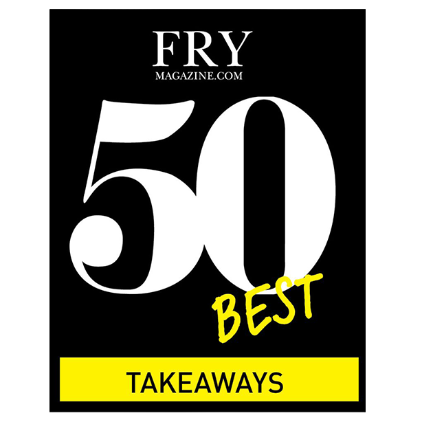 Cover of Fry Magazine celebrating the 50 best takeaways.