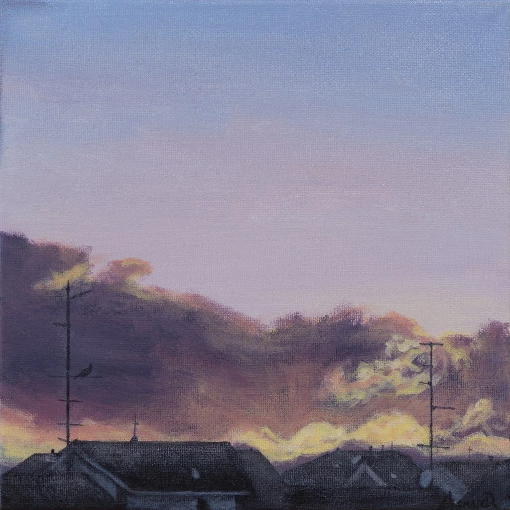 "Sunset Outside my Window"  
Acrylic on canvas