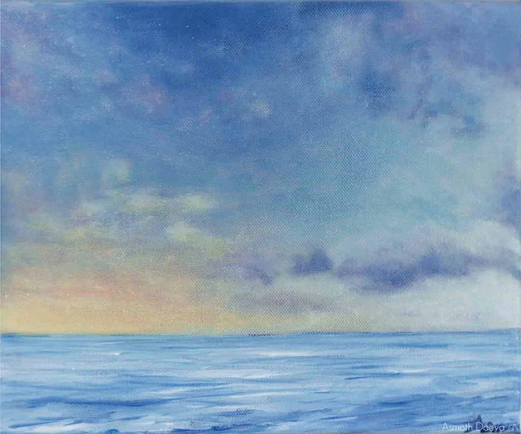 “Where the Dawn comes to Rest"  
Acrylic on canvas