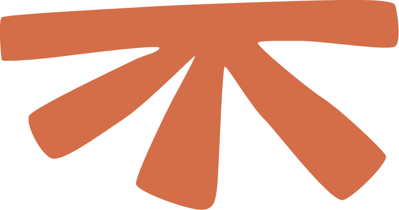 A drawing of a brown, abstract, star-like shape with uneven, rounded edges on a black background.