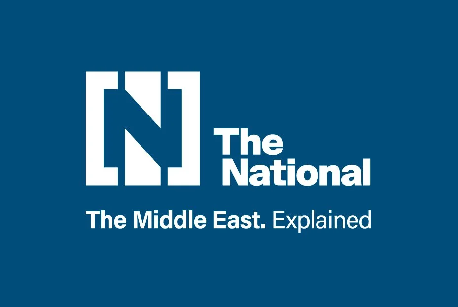 Logo for The National with the tagline "The Middle East. Explained".