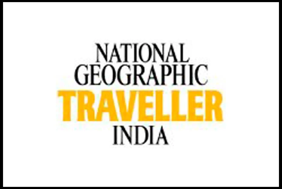 National Geographic Traveller India logo with black and orange text on a white background.