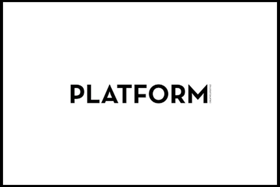 The word 'PLATFORM' in bold black letters on a white background.