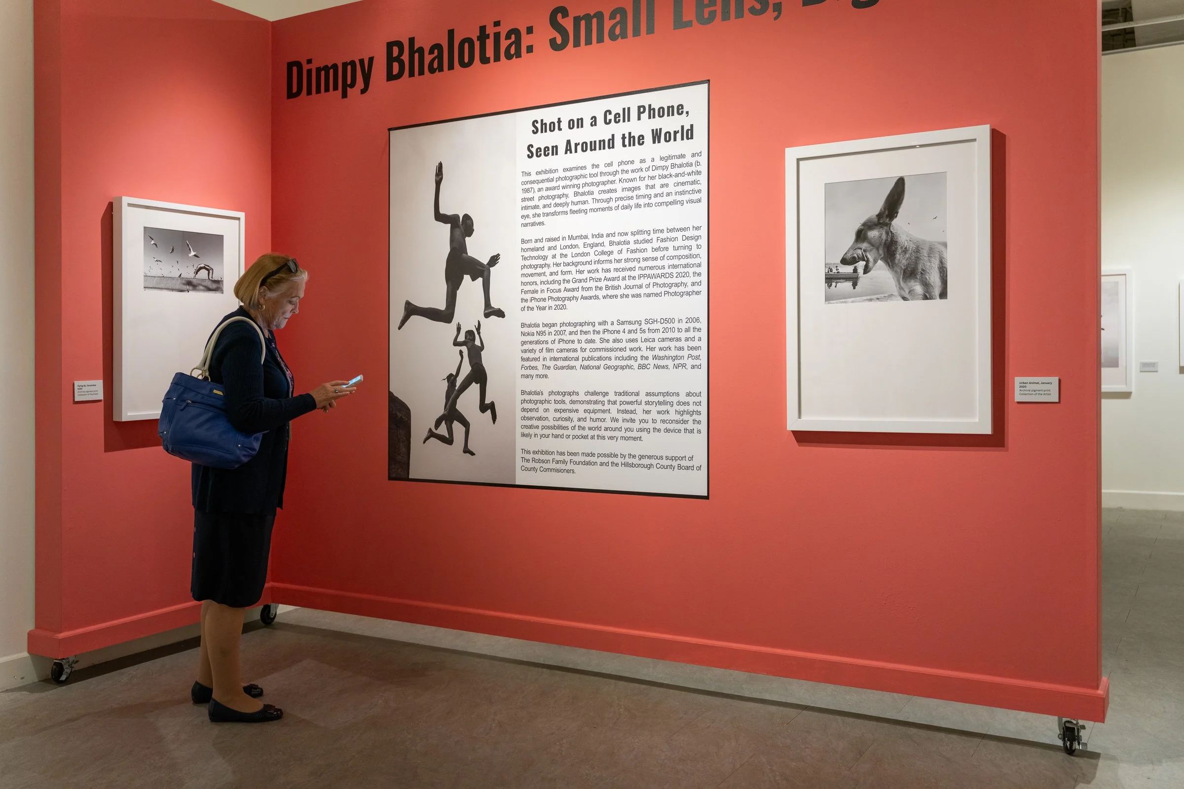 Installation view from Dimpy Bhalotia’s solo photography exhibition at the Florida Museum of Photographic Arts (FMoPA), Florida, USA. 15 January – 5 April 2026.