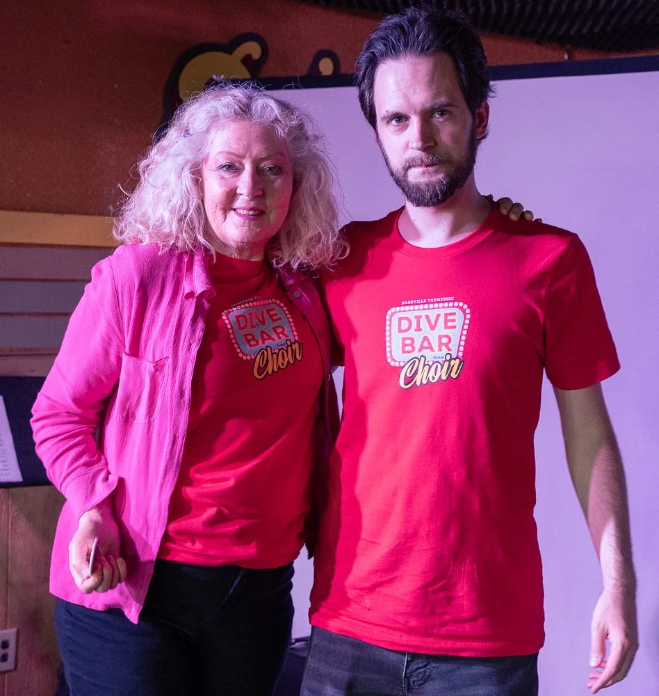 Zelda and Dave on stage before the event