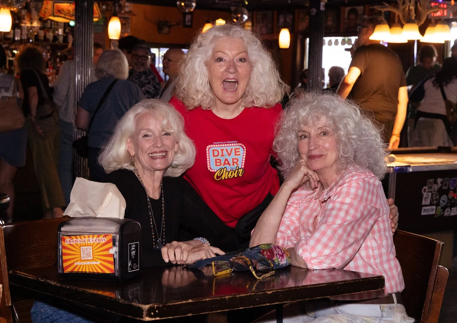 The Girls get together at our Dive Bar Choir Launch Party,