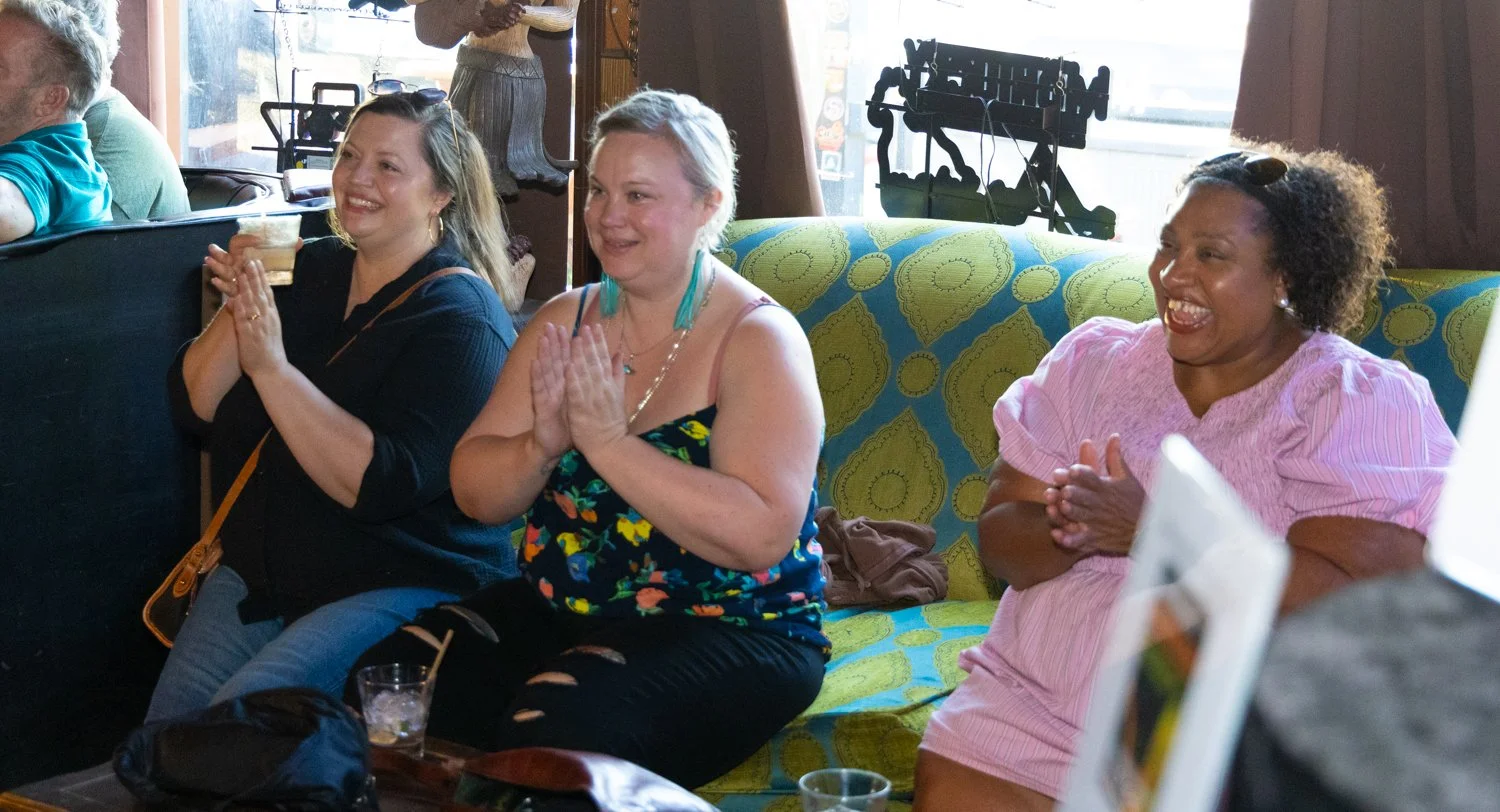 Relaxing before the show at our Dive Bar Choir Launch Party,