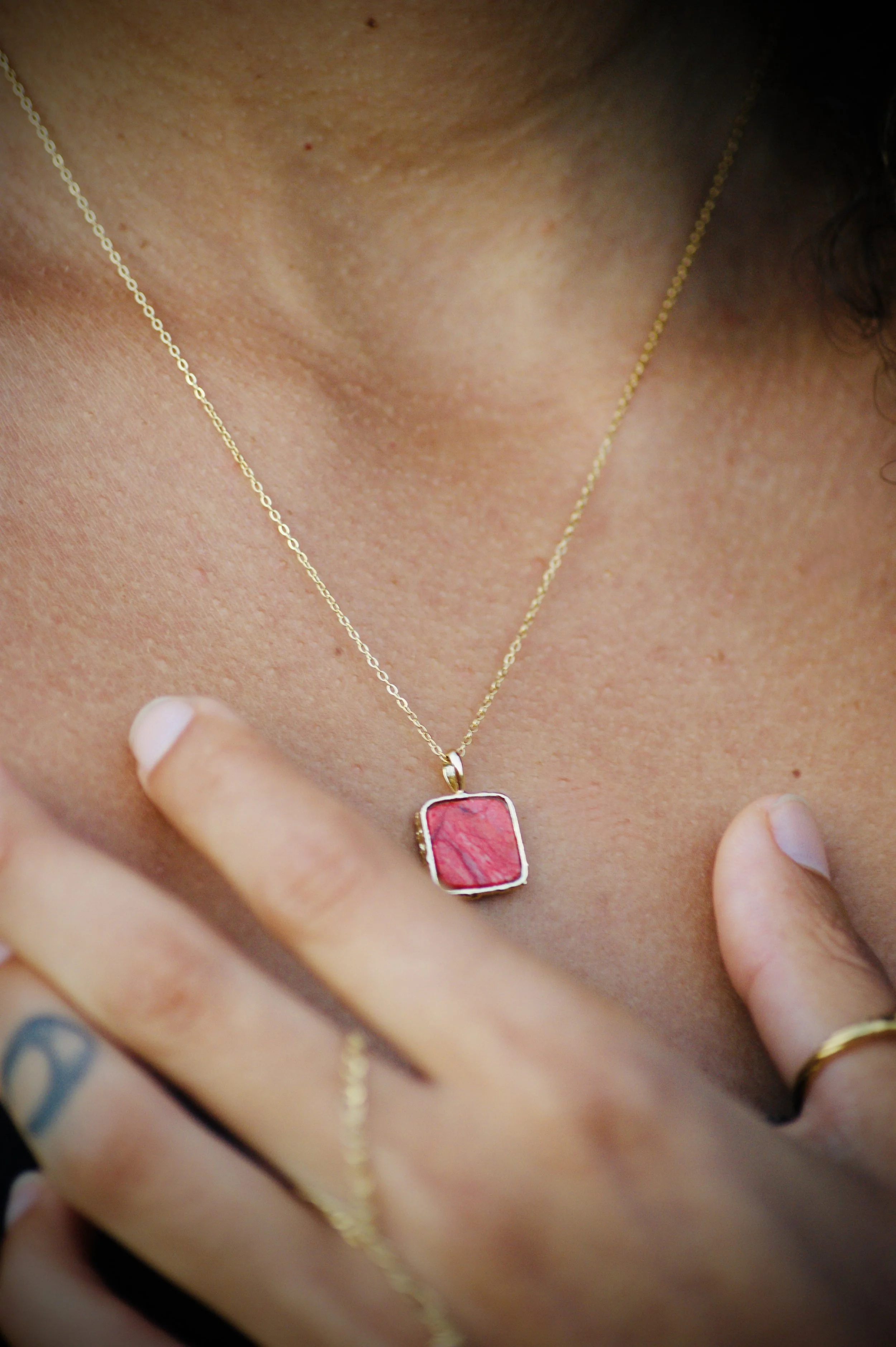 Sangre del Mar Red Coral Necklace