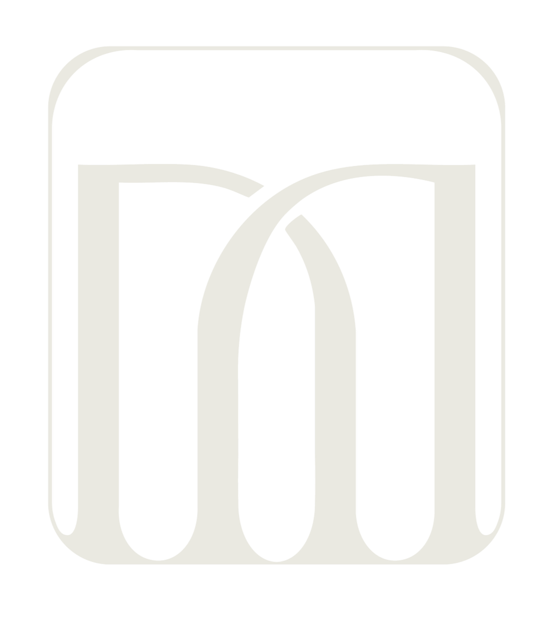 Icon of a book with stylized pages, enclosed in a rounded square outline.