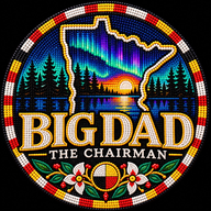 Beaded medallion logo — Big Dad The Chairman