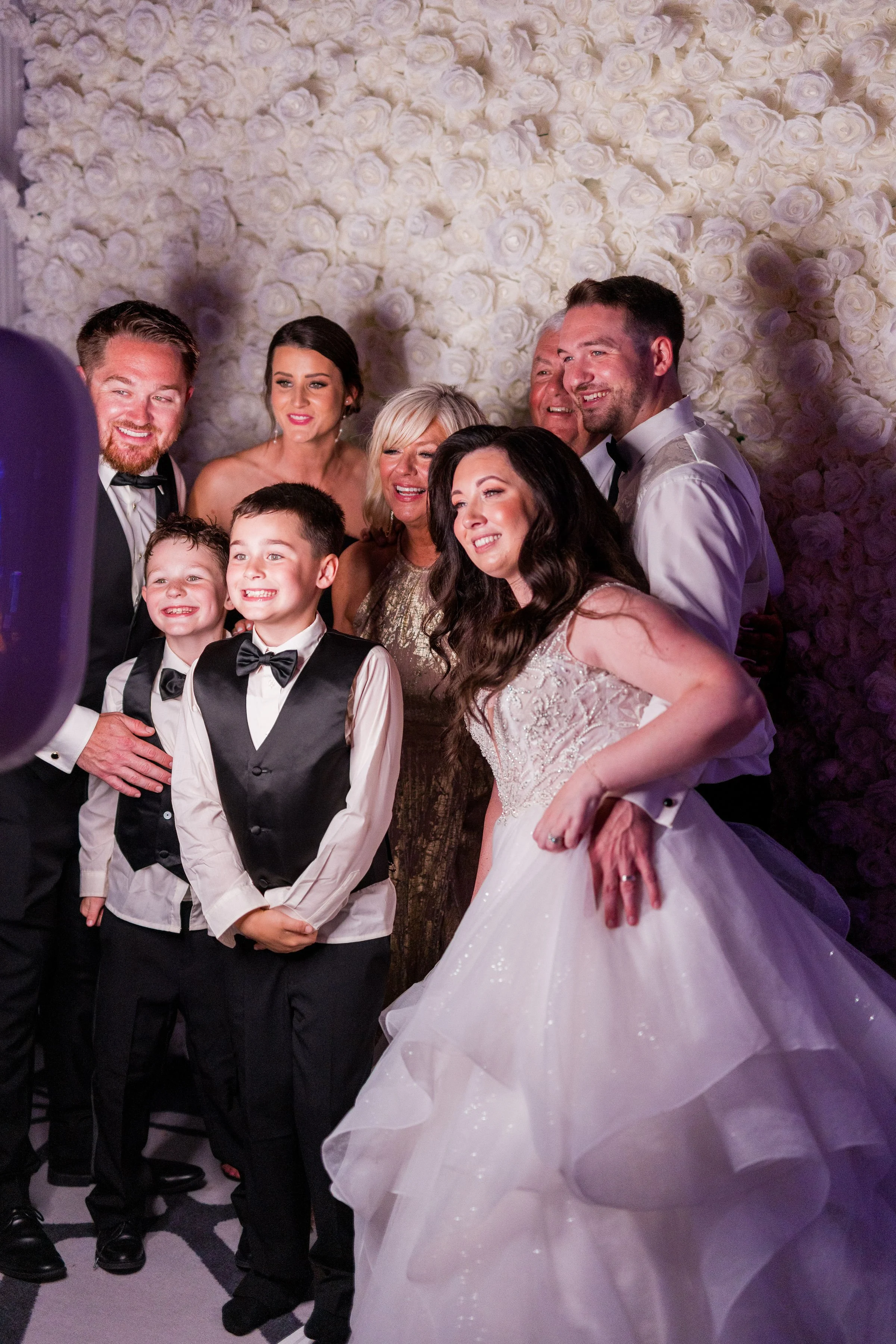 Family capturing memories together with a wedding photo booth in Savannah, Georgia