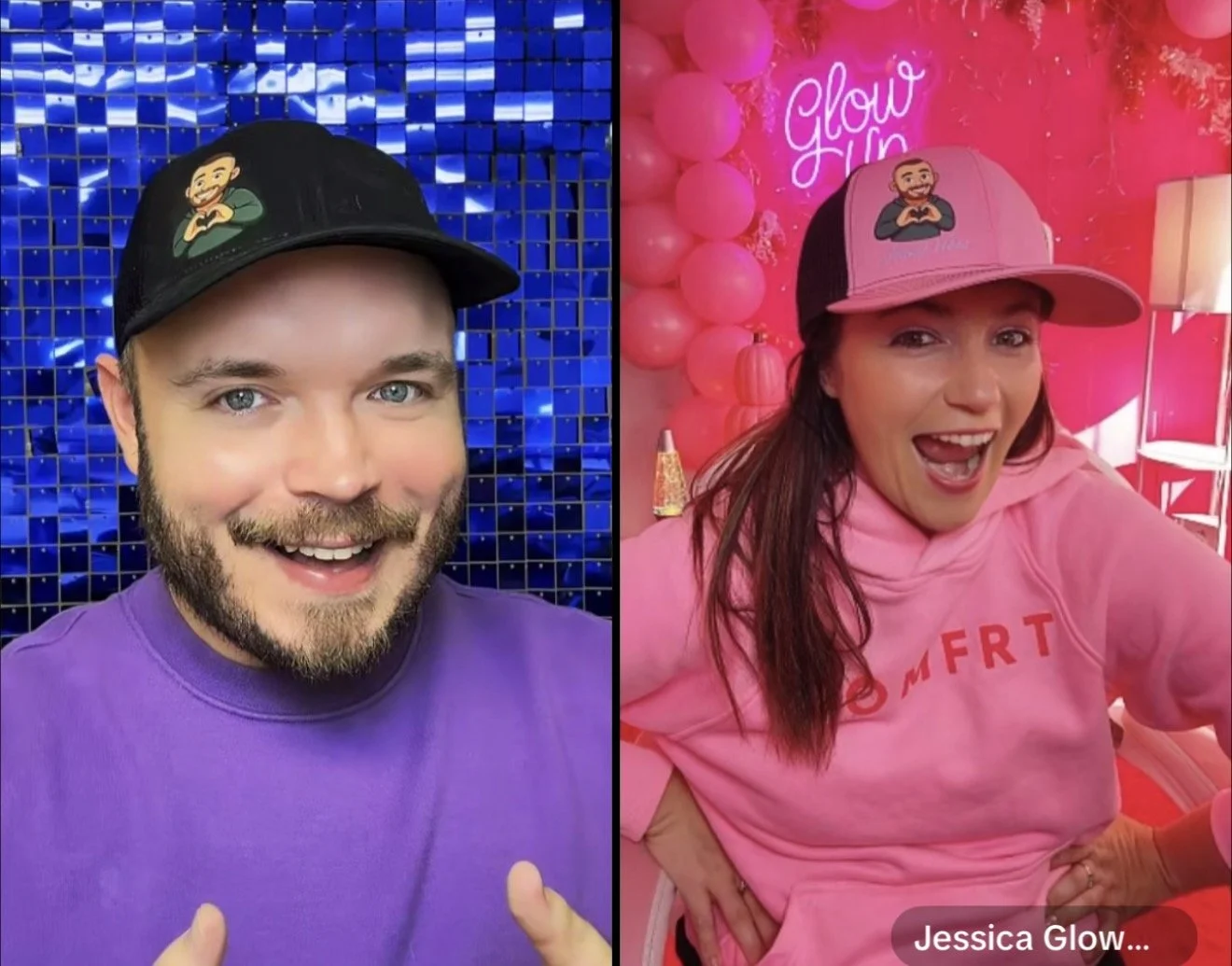 Jessica battling one of her friends Jonny Vibes on Tiktok
