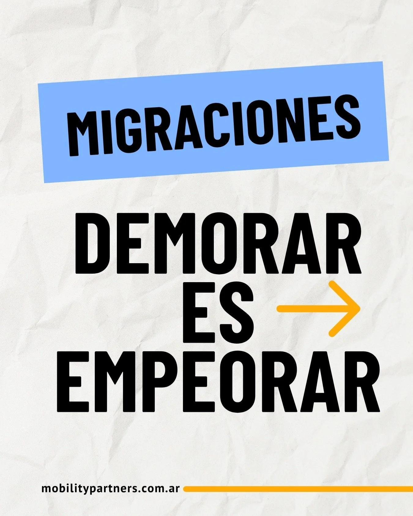 Argentina es un pa&iacute;s hermoso y lleno de oportunidades.
Pero las malas decisiones migratorias pueden convertir tu estad&iacute;a en un gran dolor de cabeza.

En Mobility Partners te acompa&ntilde;amos con nuestro equipo de profesionales, para q