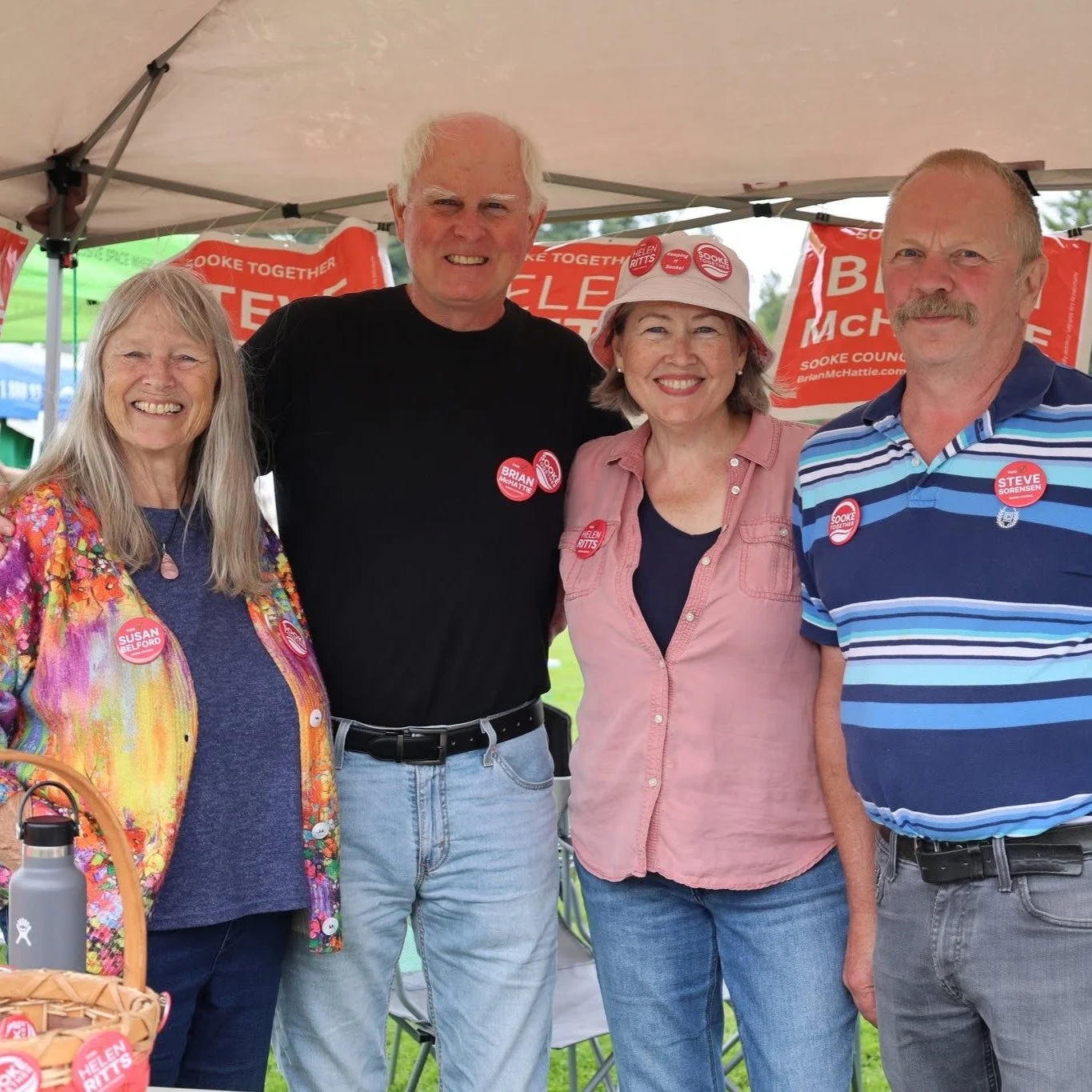 Hello Sooke! We're visiting neighbourhoods today. Come meet the Sooke Together candidates &ndash; Helen Ritts, Steve Sorensen, Susan Belford and Brian McHattie &ndash; and talk to us about the issues that matter to you.

&bull; 5 to 6pm at 2007 Murra