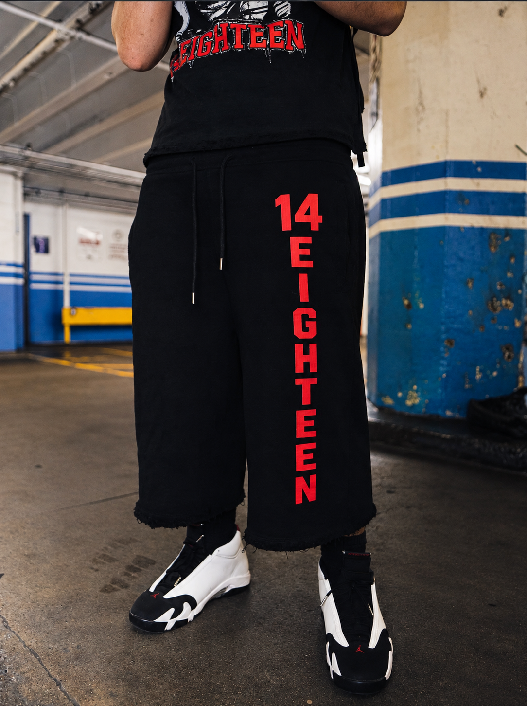 14Eighteen – Distressed Fleece Shorts/Pants