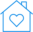 Aged care advice TIPS Financial adviser based in Perth, WA, outline of a house with a heart in the center