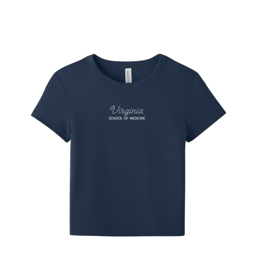 Embroidered Cropped Babydoll Tee
