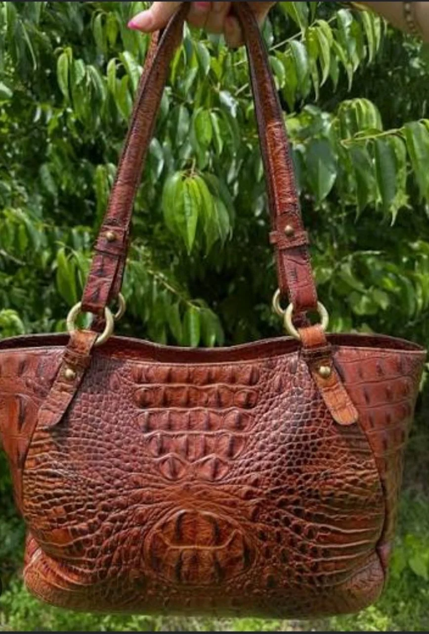 Leather purse, chestnut