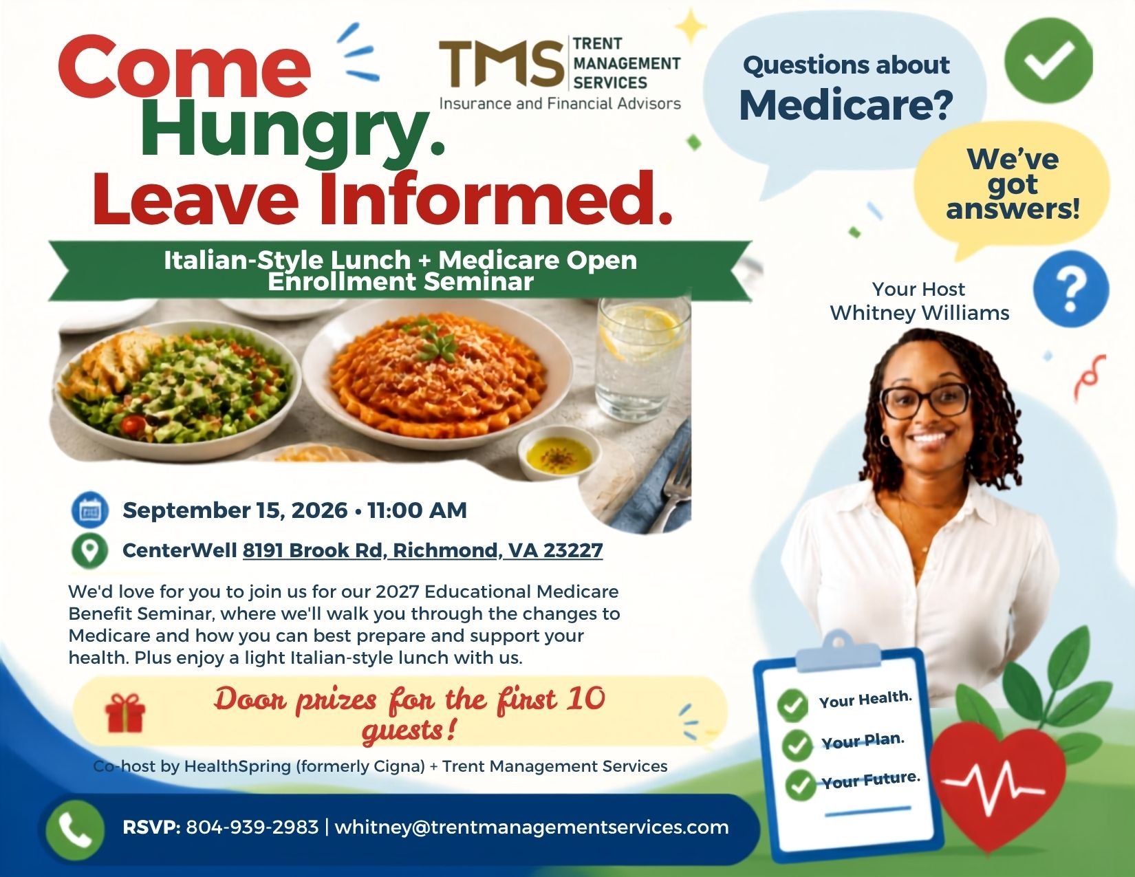 Join us on September 15 at 11 am for an informative session, featuring expert insights on Medicare, prescription cost management, and major provider updates. Take advantage of this opportunity to have your questions addressed ahead of the 2027 Medica