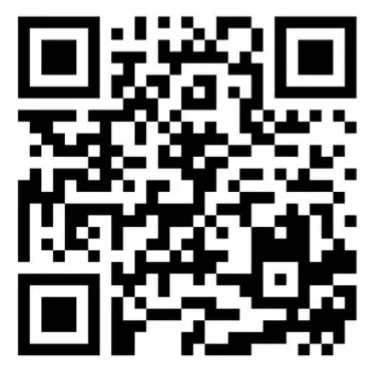 A QR code in black and white. Print Club on Oahu, sign up now for September!