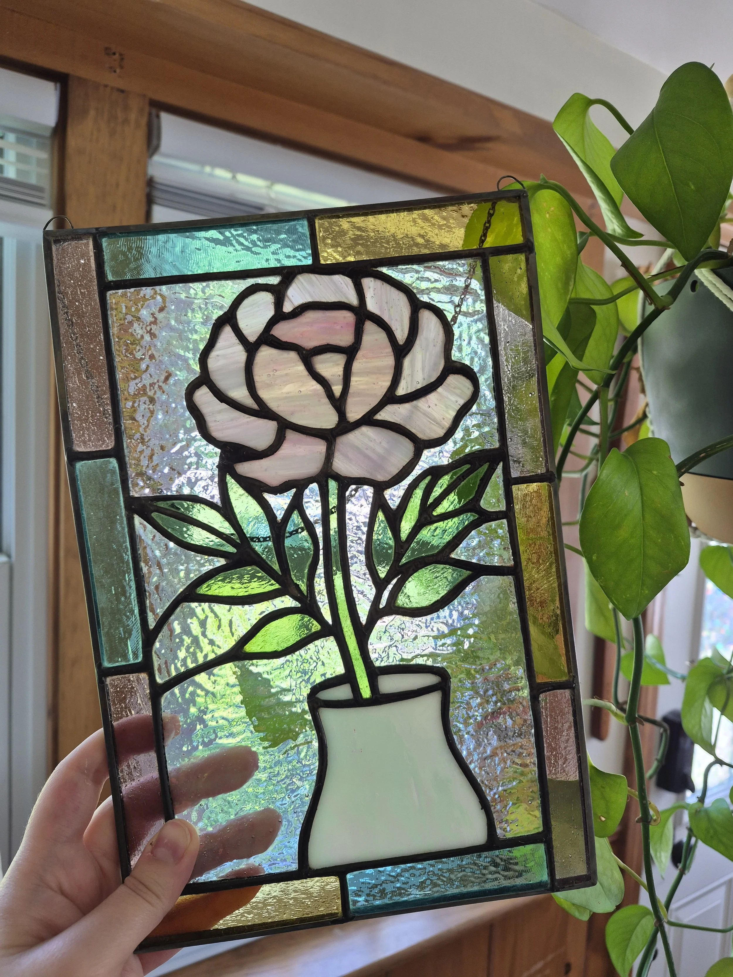 Peony Stained Glass