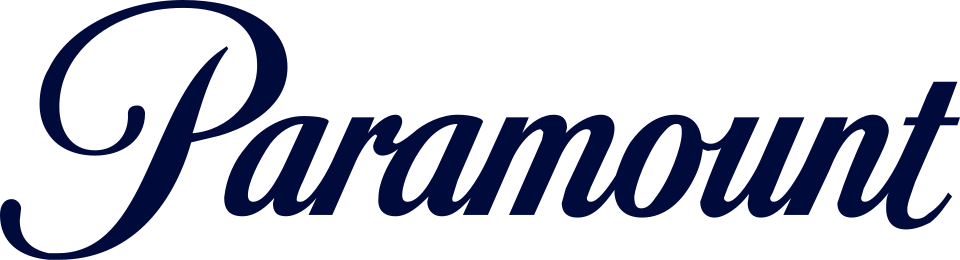 Paramount logo with stylized text in dark blue.