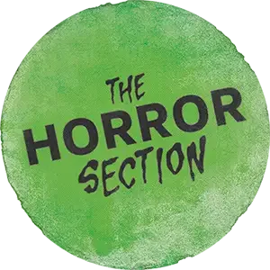 Green circular logo with black text that reads 'The Horror Section'