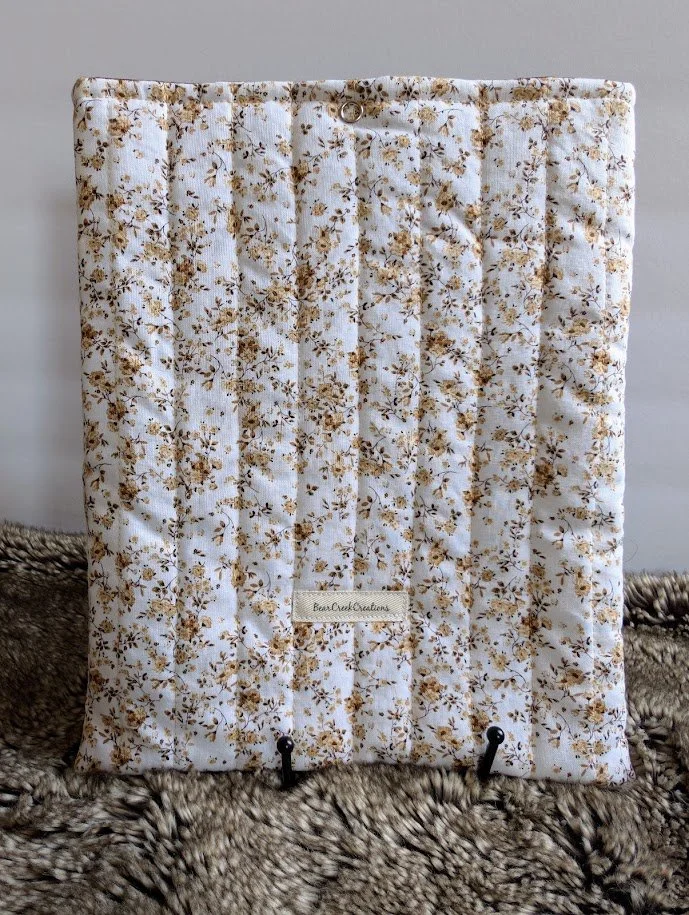 Brown Floral Book Sleeve