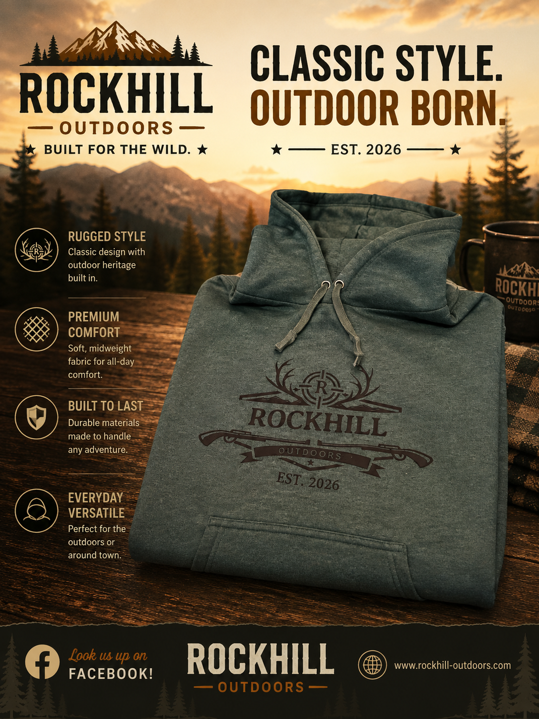 Rockhill Outdoors Signature Hoodie (Green)