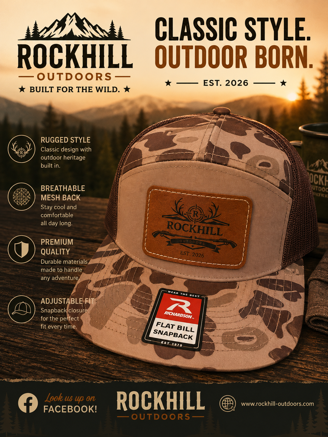 Flat Bill Duck Camo Hat