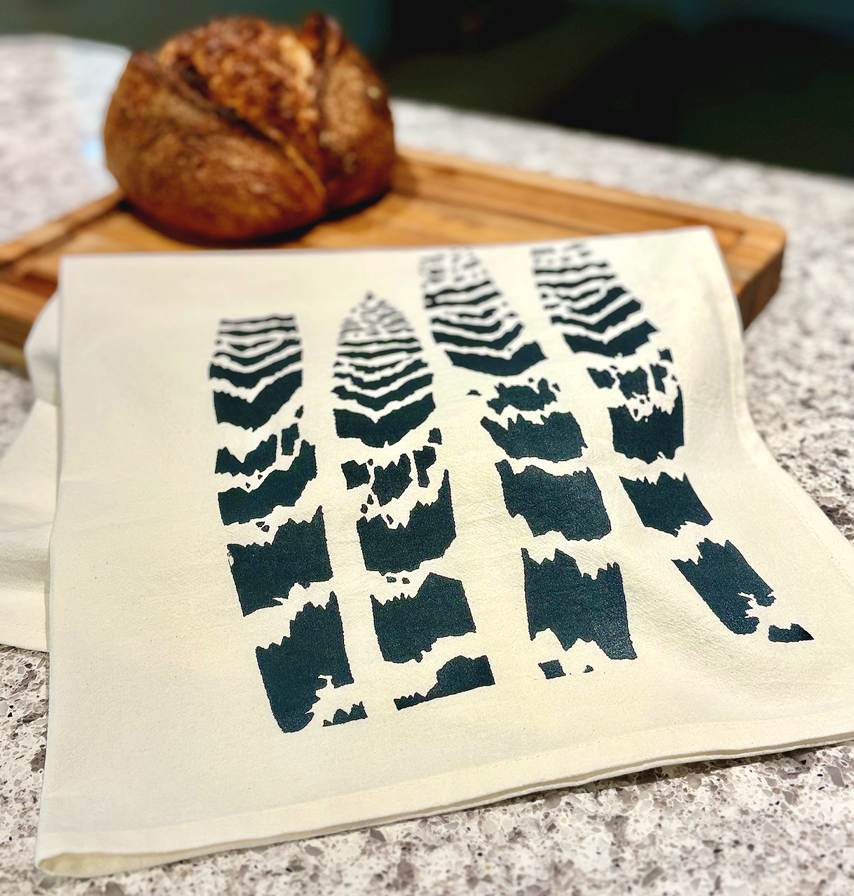 Vriesea splendens 'Flaming Sword' bromeliad Cotton Tea Towel